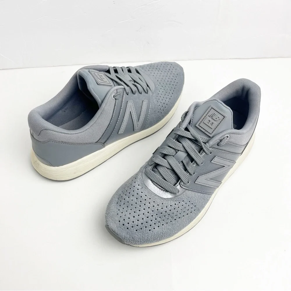 NEW BALANCE Gray Lace Up Running  Tennis Shoes Sneakers Style# WRL24TQ, Size 9